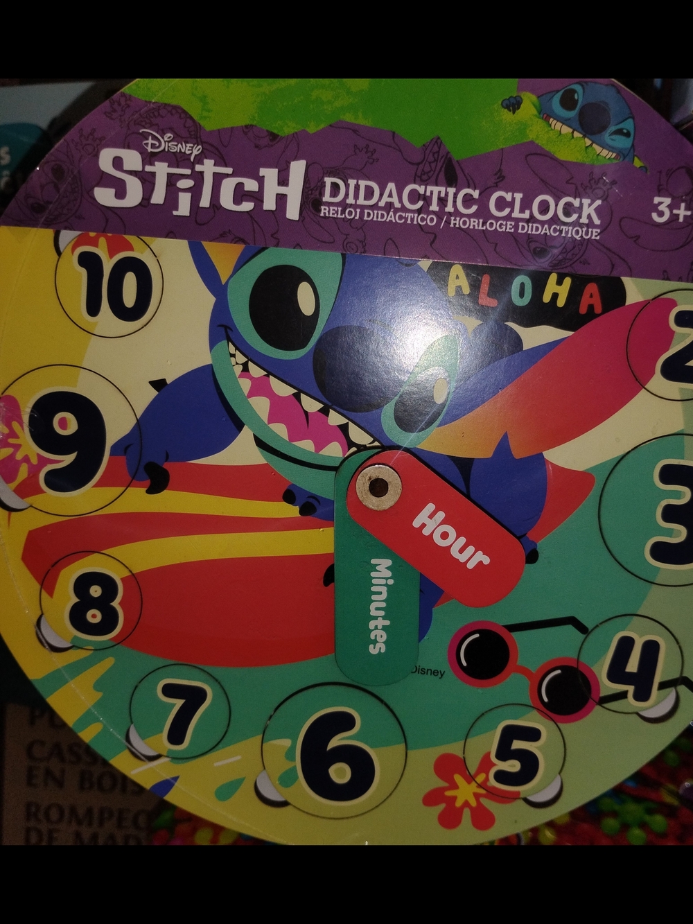 Disney Stitch Didactic Clock